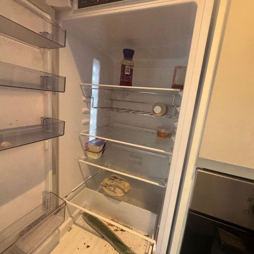 Fridge before cleaning